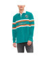 ფოტო #1 პროდუქტის Men's Aqua Miami Dolphins Cory Varsity Rugby Long Sleeve T-shirt