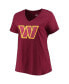 Фото #3 товара Women's Terry McLaurin Burgundy Washington Commanders Plus Size Player Name and Number V-Neck T-shirt