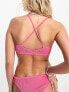 Weekday Sun bikini top in bright pink