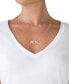 ფოტო #2 პროდუქტის Cubic Zirconia MOM Heart 18" Pendant Necklace in Sterling Silver & 18k Gold-Plate, Created for Macy's