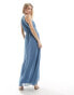 Фото #6 товара Vila Bridesmaid halterneck maxi dress in blue