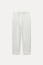 Zw collection creased linen blend trousers