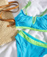 Фото #4 товара Juniors' V-Wire Ribbed Bralette Bikini Top, Created for Macy's