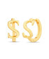 Фото #1 товара Серьги Kensie Золотистые буквы "А" - модель Huggie Hoop