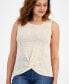 Petite Twist-Front Sweater Tank Top, Created for Macy's