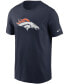 Фото #3 товара Men's Navy Denver Broncos Primary Logo T-shirt