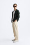 TEXTURED COTTON TROUSERS