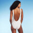 Women's Crochet Lace-Up One Piece Swimsuit - Shade & Shore