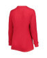 Фото #3 товара Women's Crimson Oklahoma Sooners Surf Southlawn Waffle-Knit Thermal Tri-Blend Long Sleeve T-shirt