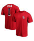 Men's Red St. Louis Cardinals Number One Dad Team T-shirt