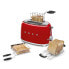 Фото #11 товара SMEG toaster TSF01RDEU (Red) - 2 slice(s) - Red - Steel - Buttons - Level - Rotary - China - 950 W