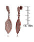 ფოტო #2 პროდუქტის Suzy Levian Sterling Silver Cubic Zirconia Love and Kisses Lips Drop Dangle Earrings