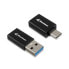 Фото #2 товара Sharkoon OfficePal USB-C Adapter, USB 3.2 Gen 1 (3.1 Gen 1), USB Type-C, Black, Male/Female, Straight, Straight, 5 Gbit/s