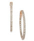 Фото #4 товара Nude Diamond In & Out Hoop Earrings (2 ct. t.w.) in 14k Rose Gold (also in Yellow Gold and White Gold)