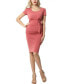 Фото #1 товара Maternity Lana Belted Ruched Midi Dress