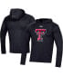 Фото #1 товара Men's Black Texas Tech Red Raiders School Logo Raglan Long Sleeve Hoodie Performance T-shirt