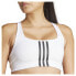 ADIDAS Powerimpact 3 Stripes sports bra medium support Белый, M - фото #8