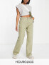 Фото #1 товара ASOS DESIGN Hourglass minimal cargo trouser in khaki with contrast stitching