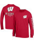 Фото #2 товара Men's Red Wisconsin Badgers Team Stack Long Sleeve T-shirt