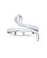 ფოტო #1 პროდუქტის Minimalist Delicate Simple Midi Knuckle Thin 2MM Band Stackable Bypass Wrap Snake Serpent Ring .925 Sterling Silver