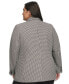 Фото #2 товара Plus Size Three-Button Houndstooth Blazer, First@Macy’s
