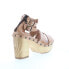 Фото #8 товара Bed Stu Sloane F399032 Womens Brown Leather Slip On Heeled Sandals Shoes