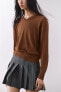 Zw collection wool blend mini skirt with box pleats