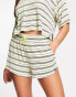 Volcom Popztone drawstring short co-ord in multi stripe