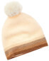 Scott & Scott London Rainbow Pom Cashmere Hat Women's White