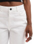 Noisy May Yolanda wide fit jeans in white