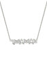 Charles & Colvard moissanite Fixed Baguette Necklace (3/4 Carat Total Weight Certified Diamond Equivalent) in 14K White Gold - фото #1