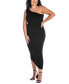 Фото #5 товара Plus Size One Shoulder Ruched Bodycon Dress
