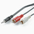 ROLINE 3.5mm/2x RCA (M) Cable 10 m - 3.5mm - Male - 2 x RCA - Male - 10 m - Black