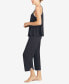 ფოტო #3 პროდუქტის Women's Sleeveless Modal Knit Capri Pajama Set
