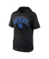 Men's Black Kentucky Wildcats Double Arch Raglan Short Sleeve Hoodie T-shirt