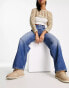 Weekday Ample low rise baggy jeans in novel blue