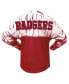 Фото #3 товара Women's Red Wisconsin Badgers Tie-Dye Long Sleeve Jersey T-shirt