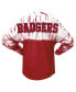 ფოტო #3 პროდუქტის Women's Red Wisconsin Badgers Tie-Dye Long Sleeve Jersey T-shirt