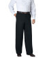 Big & Tall Wrinkle-Free Pants With Expandable Waist, Wide Leg