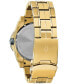 ფოტო #3 პროდუქტის Men's Precisionist Diamond-Accent Gold-Tone Stainless Steel Bracelet Watch 46.5mm