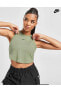 Sportswear Essentials Ribbed Cropped Yeşil Kadın Atlet FB8279-386