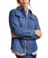 ფოტო #5 პროდუქტის Women's Denim Quilted Oversized Shirt Jacket