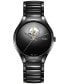 ფოტო #1 პროდუქტის Unisex Swiss Automatic True Secret Black Ceramic Bracelet Watch 40mm
