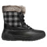 Easy Spirit Ice Queen Plaid Round Toe Duck Womens Black Casual Boots E-ICEQUEEN