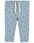 Фото #3 товара Baby Floral Pull-On Ribbed Pants 6M