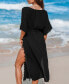 Фото #5 товара Women's Black Tassel Cover-Up Beach Dress
