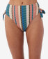 Фото #1 товара Juniors' Kendari Striped Encinitas Side-Tie Bikini Bottoms
