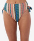 Juniors' Kendari Striped Encinitas Side-Tie Bikini Bottoms