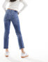 River Island high waist slim jean in darkwash blue