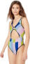 Bikini Lab Women's 243695 High Leg Cut Out One Piece Swimsuit Size S